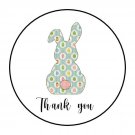 30 1.5" Thank You Easter Bunny Labels Round Stickers Envelope Seals
