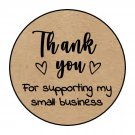 30 1.5" Thank You Small Business Favor Labels Round Stickers Envelope Seals