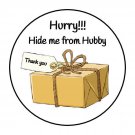 30 1.5" Hide Hubby Thank You Favor Labels Round Stickers Envelope Seals