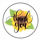 30 1.5" Thank You Sunflower Order Envelope Seals Labels Stickers