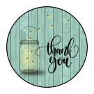 30 1.5" Thank You Wood Fireflies Order Envelope Seals Labels Stickers