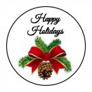 30 1.5" Pine Cone Christmas Thank You Order Envelope Seals Labels Stickers