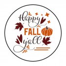 30 1.5" Happy Fall Ya'Ll Thank You Order Envelope Seals Labels Stickers