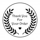 30 1.5" Thank You Laurel Wreath Shipping Labels Envelope Seals Round Stickers