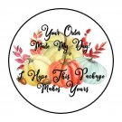 30 1.5" Thank You Fall Pumpkins Made My Day Favor Labels Round Stickers