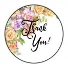 30 1.5" Thank You Flowers Favor Labels Round Stickers