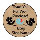 30 Thank You Ebay Order Kraft Color1.5 Inch Labels Round Stickers Envelope Seals