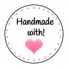 30 Thank You Homemade With Love 1.5 Inch Labels Round Stickers