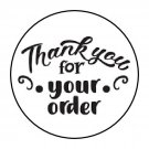 30 1.5" Thank You For Your Order Favor Labels Round Stickers