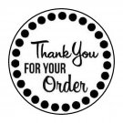 30 1.5" Thank You For You Order Favor Labels Round Stickers