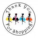 30 Thank You For Shopping 1.5 Inch Labels Round Stickers