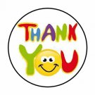 48 Thank You Happy Face Envelope Seals Labels Stickers 1.2" Round