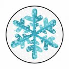 48 Christmas Winter Snowflake Envelope Seals Labels Stickers 1.2" Round