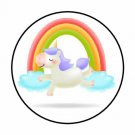 48 Unicorn Rainbow Envelope Seals Labels Stickers 1.2" Round