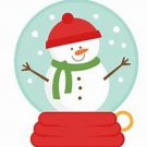 48 Christmas Snowman Snow Globe Envelope Seals Labels Stickers 1.2" Round