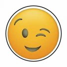 48 Emoji Wink Envelope Seals Labels Stickers 1.2" Round