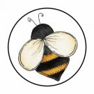 48 Country Bee Envelope Seals Labels Stickers 1.2" Round