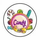 48 Candy Shop Envelope Seals Labels Stickers 1.2" Round