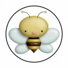 48 Adorable Bee Envelope Seals Labels Stickers 1.2" Round
