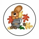48 Beaver Fall Autumn Envelope Seals Labels Stickers 1.2" Round