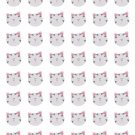 48 Cat Face Envelope Seals Labels Stickers 1.2" Round .