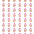 48 Cupcake Envelope Seals Labels Stickers 1.2" Round .