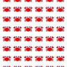 48 Red Crab Envelope Seals Labels Stickers 1.2" Round .