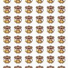 48 Baby Monkey Envelope Seals Labels Stickers 1.2" Round