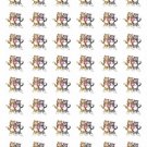 48 Cats Envelope Seals Labels Stickers 1.2" Round