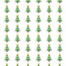 48 Christmas Tree Cute Envelope Seals Labels Stickers 1.2" Round