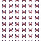 48 Patriotic Butterfly Red White Blue Envelope Seals Labels Stickers 1.2" Round