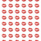 48 Valentines Red Lips Kiss Envelope Seals Labels Stickers 1.2" Round