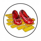 48 Ruby Red Slippers Envelope Seals Labels Stickers 1.2" Round