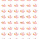 48 Pink Girl Baby Shower Envelope Seals Labels Stickers 1.2" Round