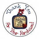 24 Personalized Thank You Handmade With Love Favor Labels Round Stickers 1.67"