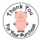 24 Personalized Cute Farm Pig Favor Labels Round Stickers 1.67"