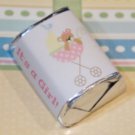 30 Baby Shower Its A Girl Stroller Bear Hershey Candy Nugget Wrappers Stickers
