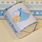 60 Baby Shower It'S A Boy Blue Blanket Hershey Candy Nugget Wrappers Stickers