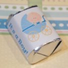 30 Baby Shower Its A Boy Stroller Hershey Candy Nugget Wrappers Stickers