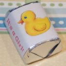 30 Baby Shower Its A Girl Duck Hershey Candy Nugget Wrappers Stickers