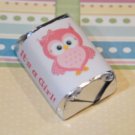 30 Baby Shower It'S A Girl Pink Owl Hershey Candy Nugget Wrappers Stickers