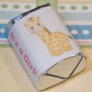 30 Baby Shower Its A Girl Giraffe Hershey Candy Nugget Wrappers Stickers