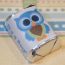 60 Baby Shower Its A Boy Blue Owl Hershey Candy Nugget Wrappers Stickers