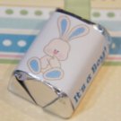 30 Baby Shower It'S A Boy Blue Bunny Hershey Candy Nugget Wrappers Stickers