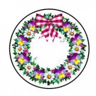 48 Spring Flower Wreath 1 Envelope Seals Labels Stickers 1.2" Round