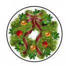 48 Christmas Wreath 1 Envelope Seals Labels Stickers 1.2" Round
