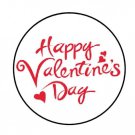 48 Happy Valentines Day Envelope Seals Labels Stickers 1.2" Round