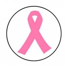 48 Pink Breast Cancer Ribbon Envelope Seals Labels Stickers 1.2" Round