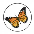 48 Monarch Butterfly Envelope Seals Labels Stickers 1.2" Round