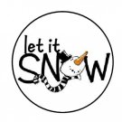 48 Let It Snow Christmas Snowman Face Envelope Seals Labels Stickers 1.2" Round